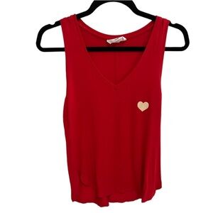 Double Zero Heart Tank Top Size Small